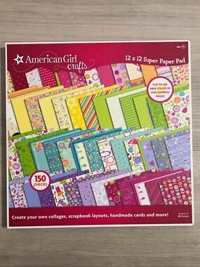 American Girl Crafts Colorful Paper Pad - Pink, Purple, Green, Blue, Yellow